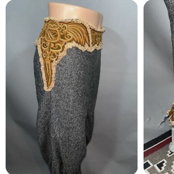 Grey wool harem pants aladdin pants Anuttara crafts - Picture 12 of 15